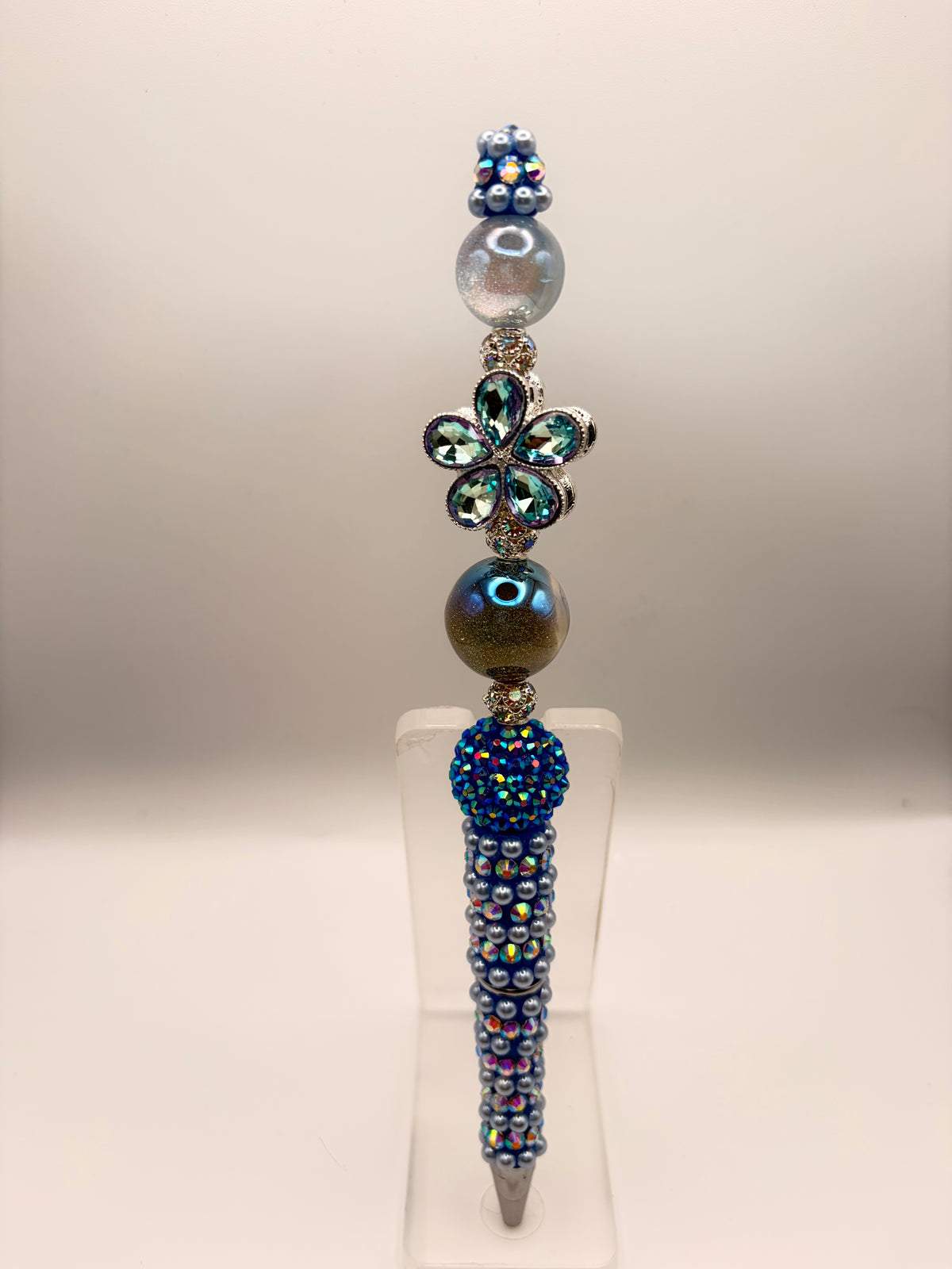 Solara Fleur Sapphire Pearl Enchantment Statement Pen