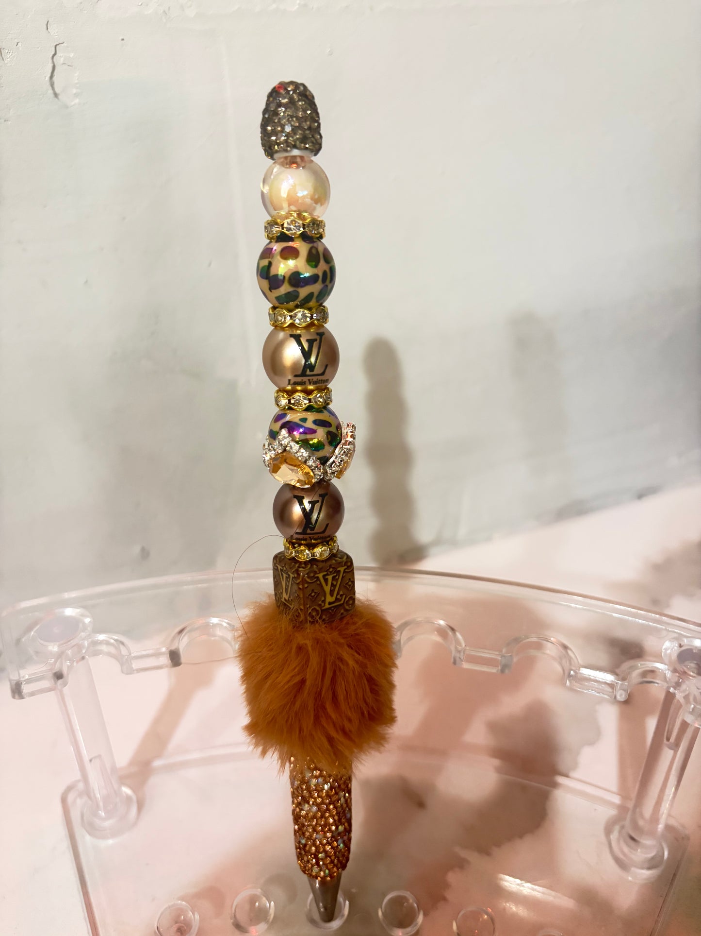 Golden Sauvage Luxe Pen™ | Designer Fur Embellished Collection