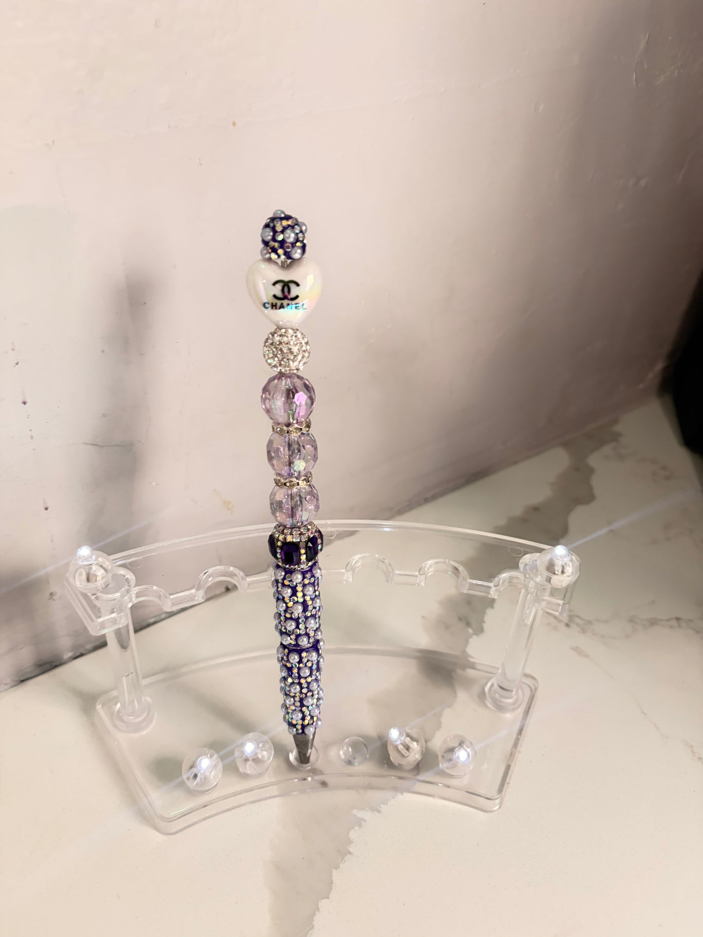 Royal Pearl Orchid Designer Statement Pen