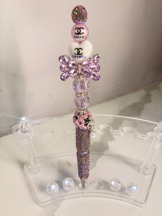 Lavender Monarch Designer Signature Bow Statement Pen