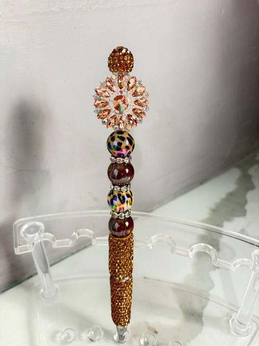 Golden Ember Bloom Pen – Radiant Bloom Collection