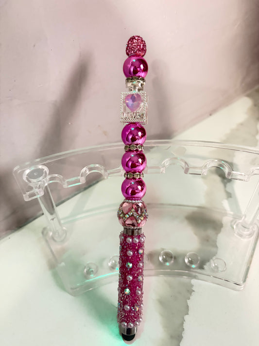 Fuchsia Luxe Love Bottle Stylus Pen