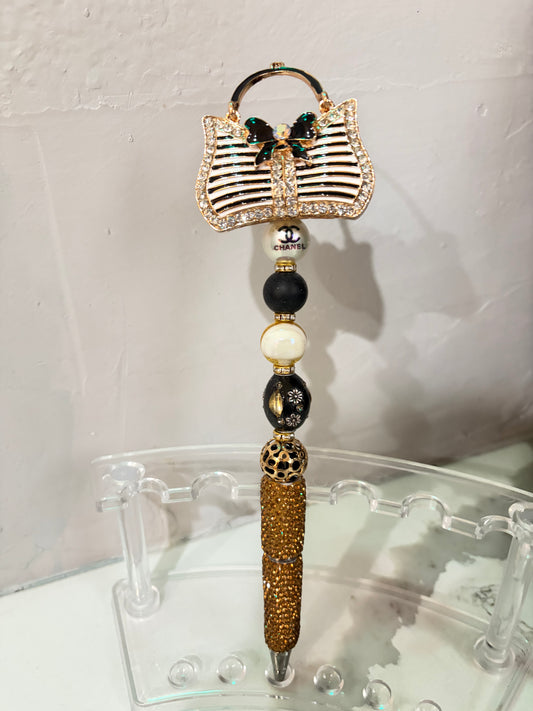 Couture Noir Designer Handbag Pen