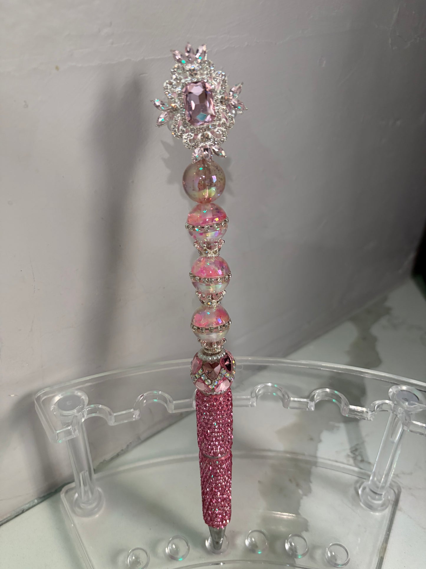 The Radiant October Birthstone Pen — Rose Quartz