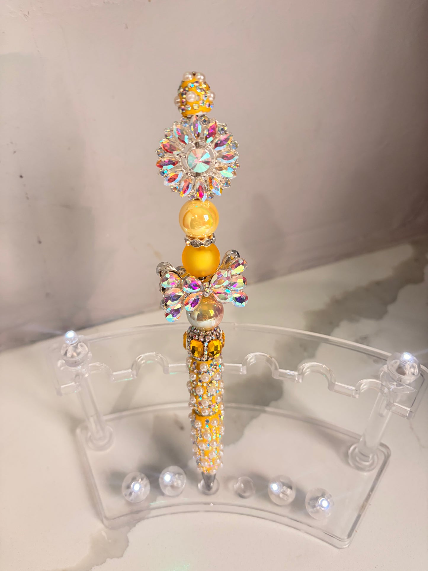 Golden Marigold Bloom Luxe Statement Pen