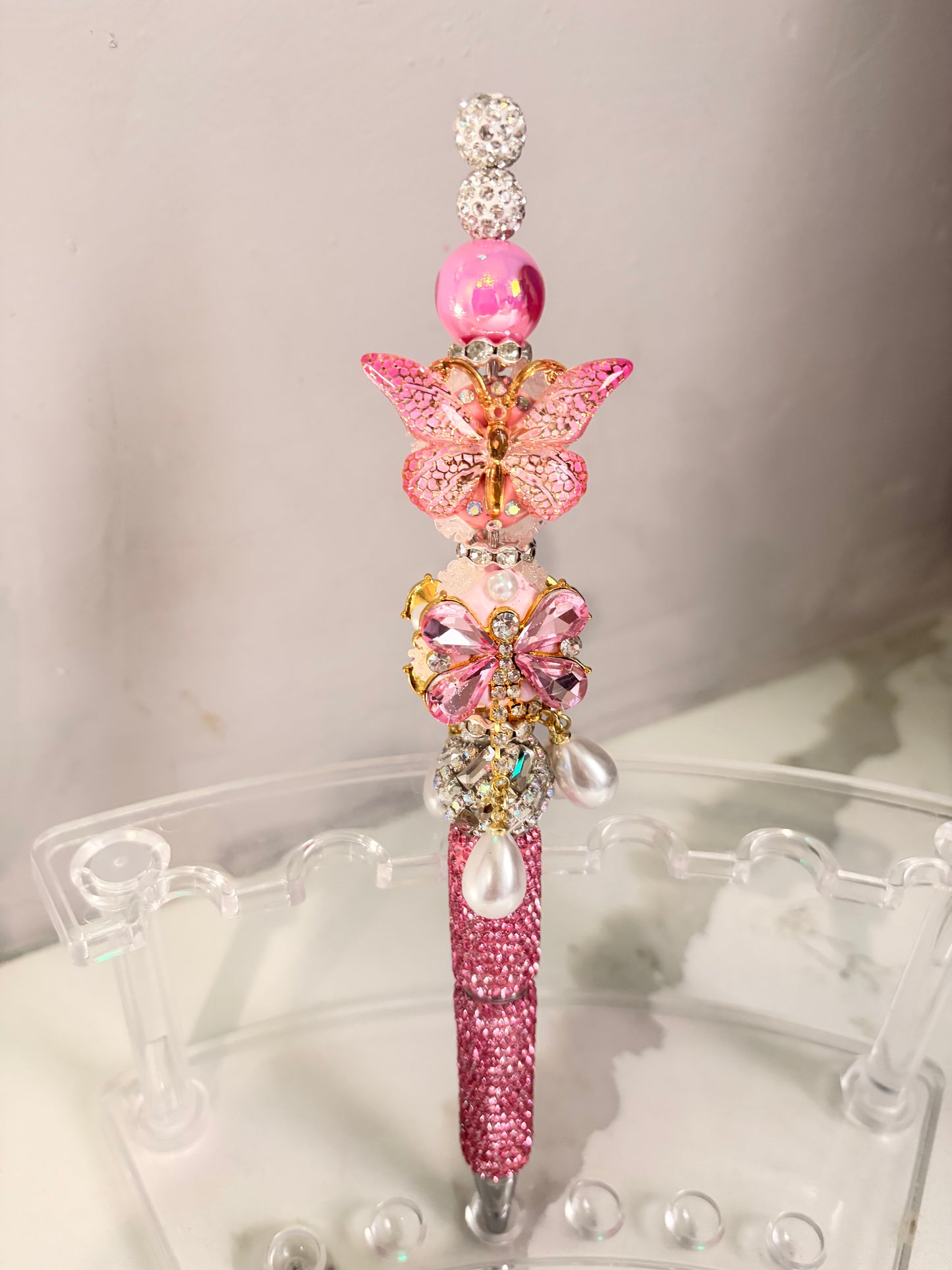 Becoming Beautifully — Diamonds & Pearls Butterfly Statement Pen