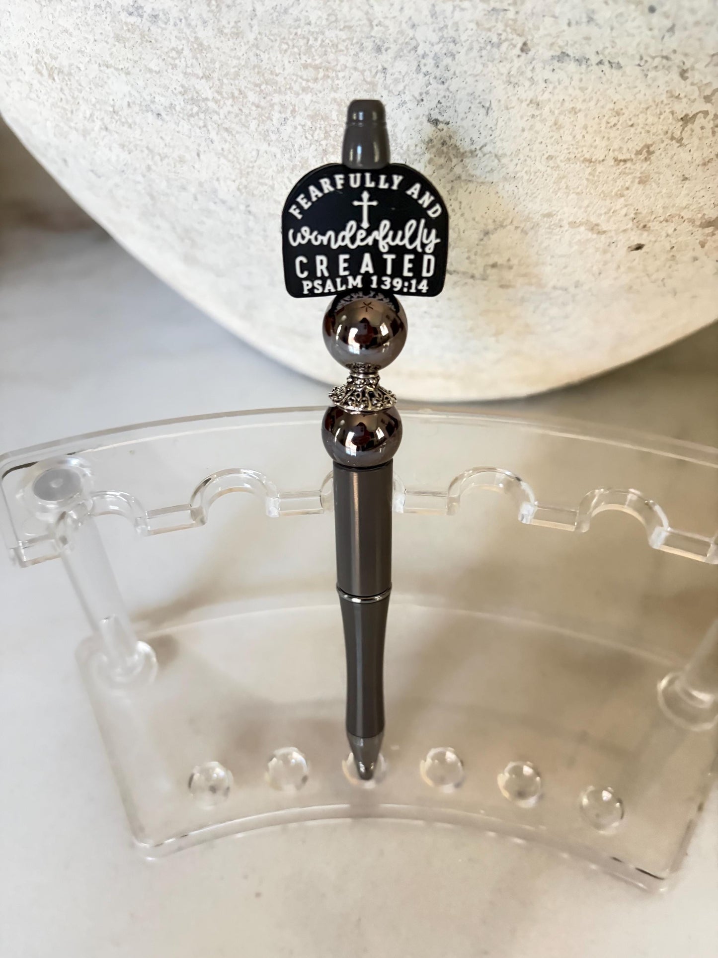 Biblical Black and Grey Pen For Men