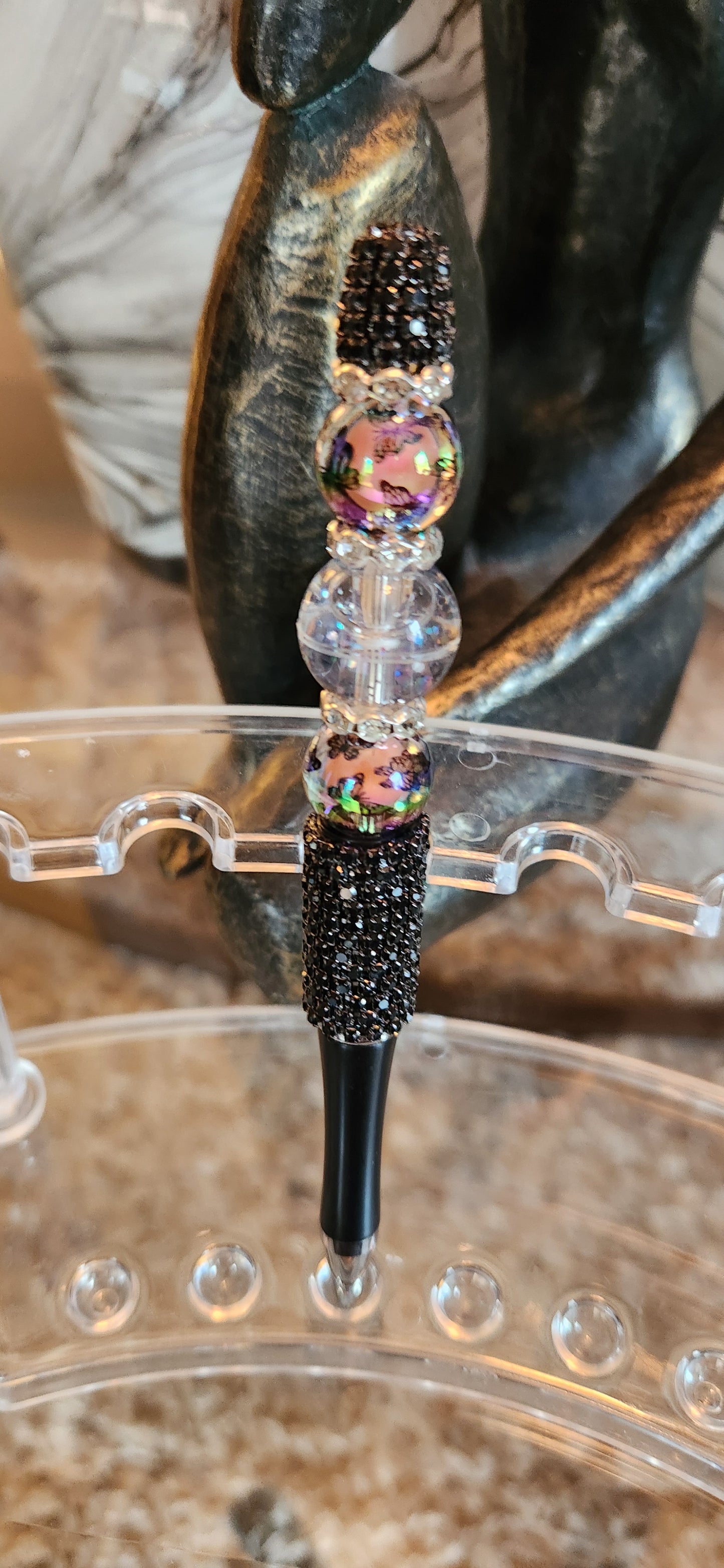 Black Beaded Pens