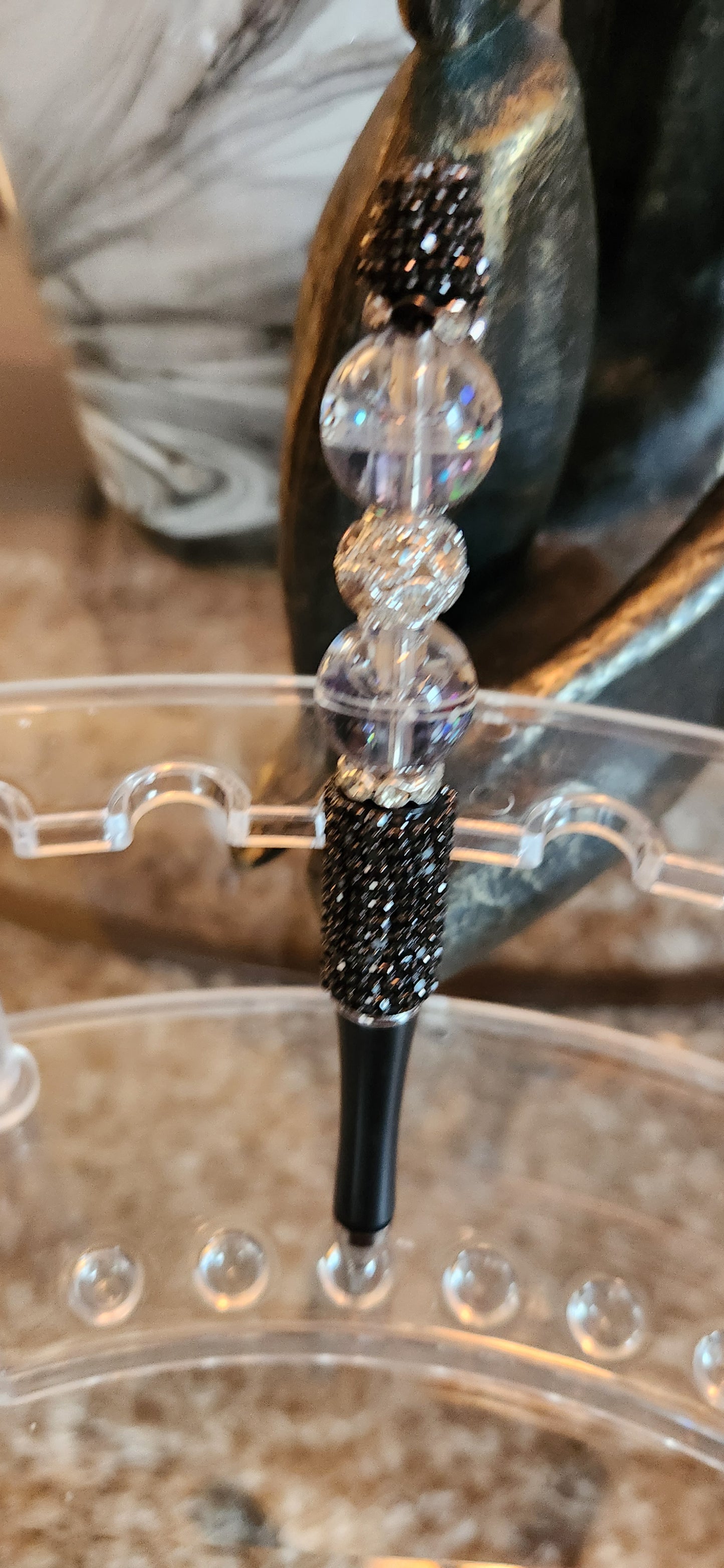 Black Beaded Pens