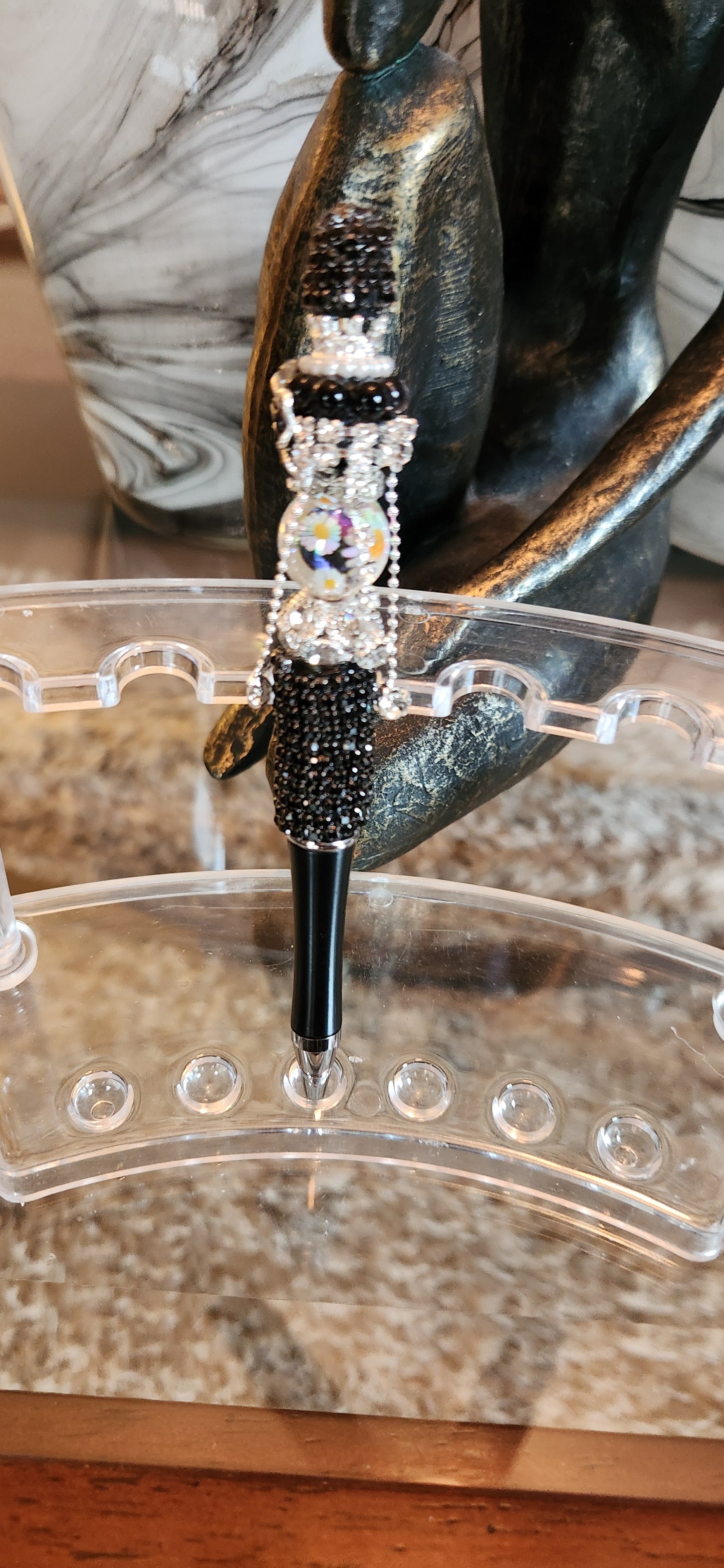 Black Beaded Pens