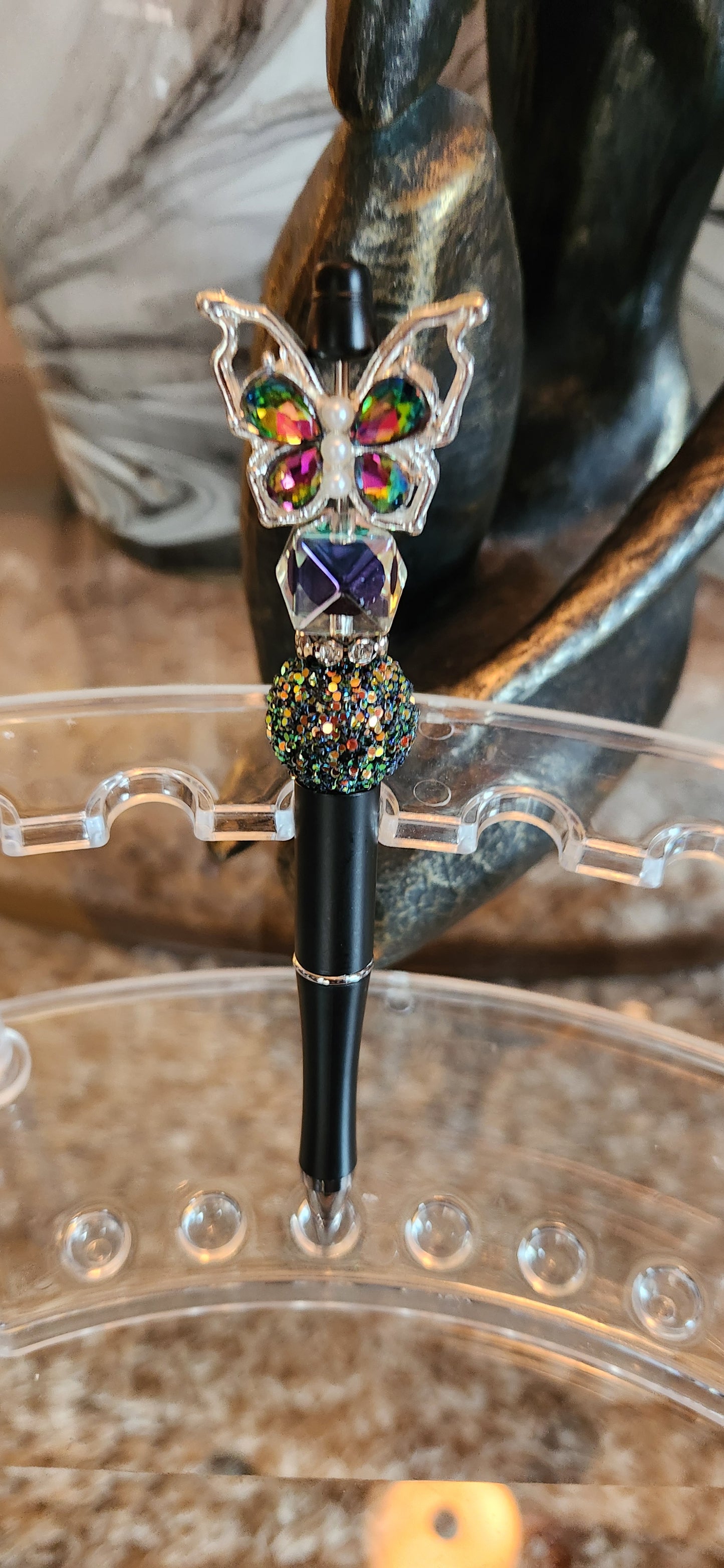 Black Beaded Pens