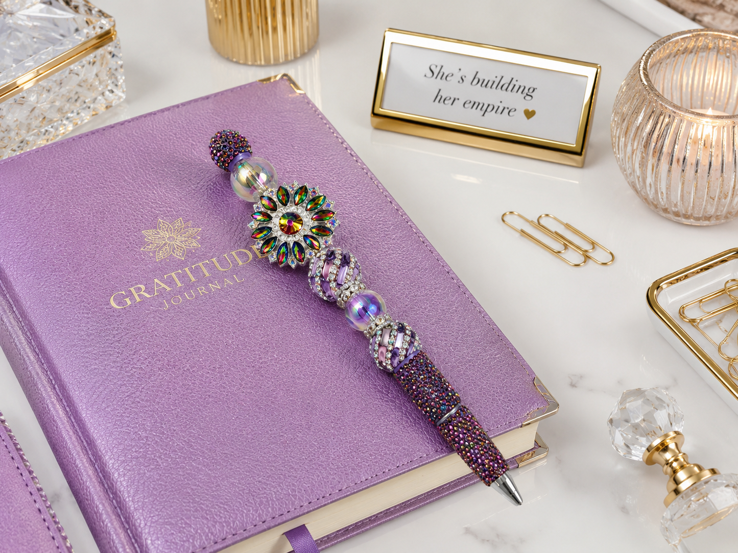 Violet Petal Brilliance Statement Pen