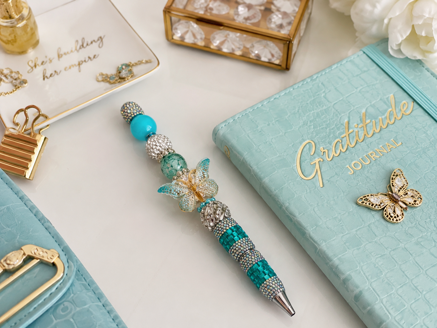 Azure Butterfly Metamorphosis Statement Pen