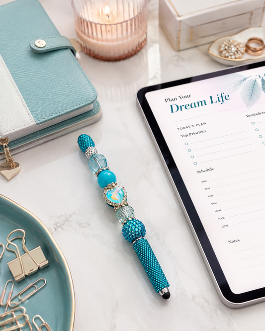 Aqua Heartbeat Luxe Stylus Pen