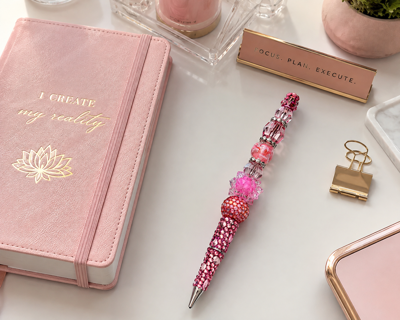 Pink Prism Petal Statement Pen