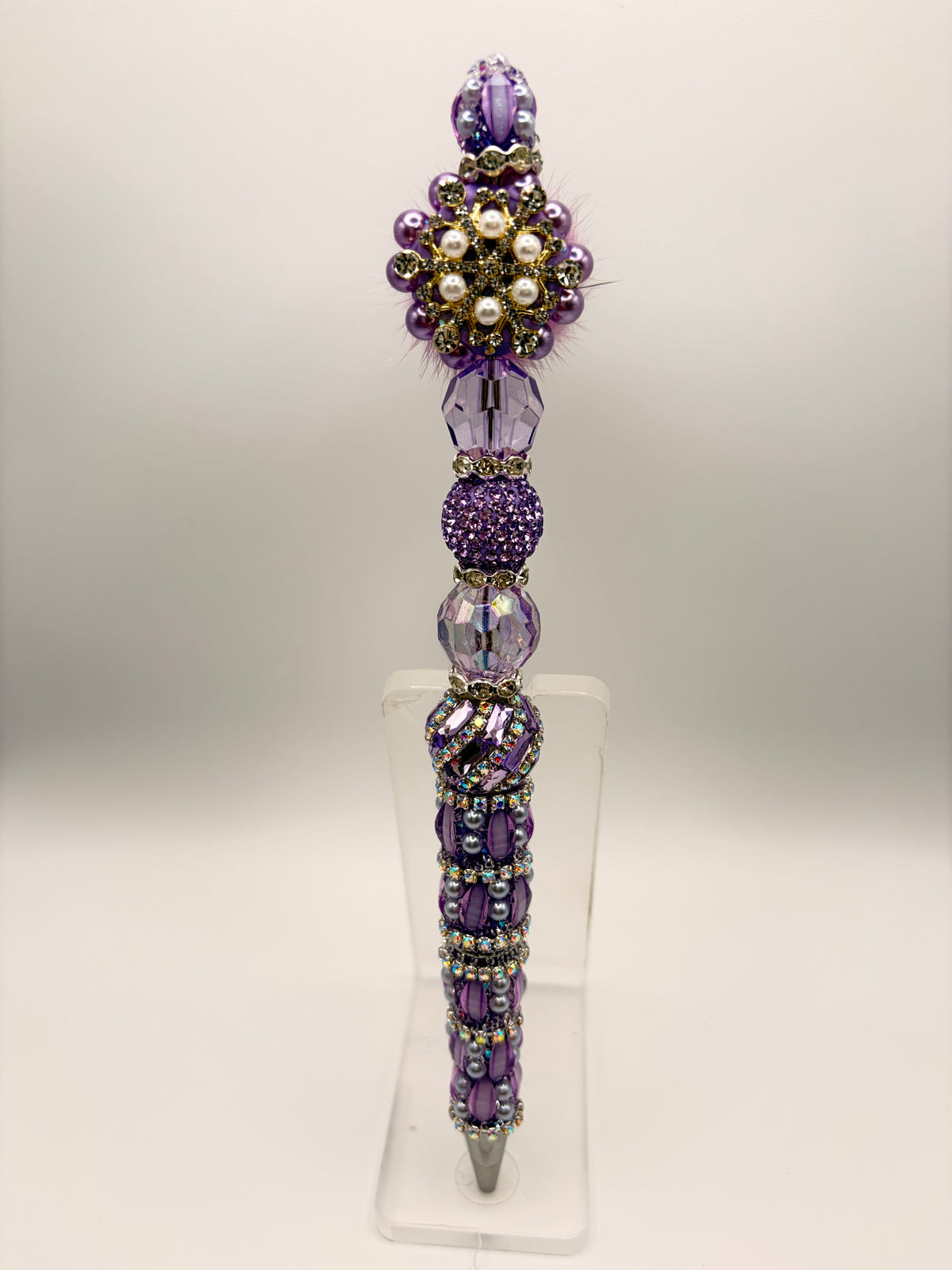 Lavender Pearl Plume Statement Pen