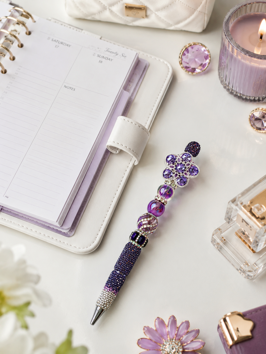 Violet Amethyst Radiant Bloom Luxe Pen