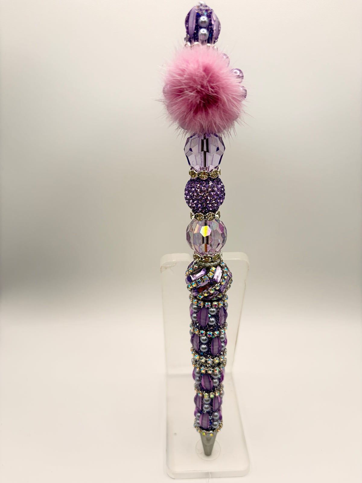 Lavender Pearl Plume Statement Pen