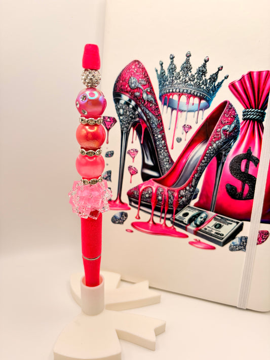 Hot Pink Velvet Allure Statement Pen