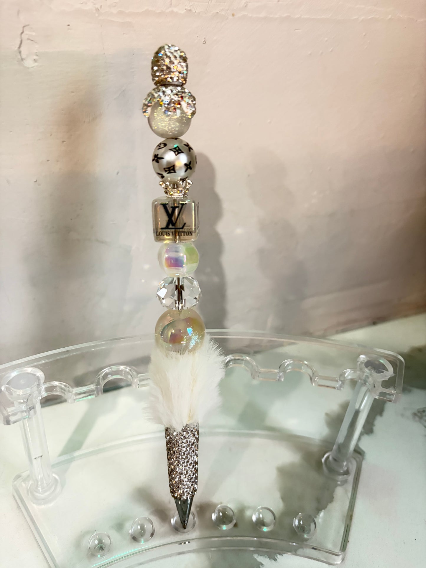 LV Designer Fur Embellished Collection – Diamond Veil Pen