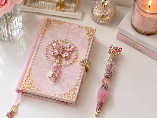Blush Pearl Opulence Fur Luxe Pen