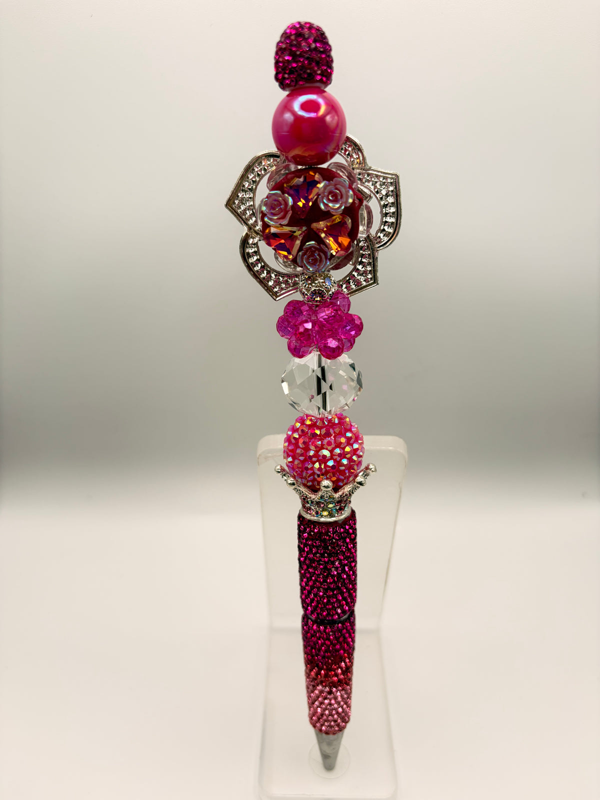 Fuchsia Reverie Rosette Statement Pen