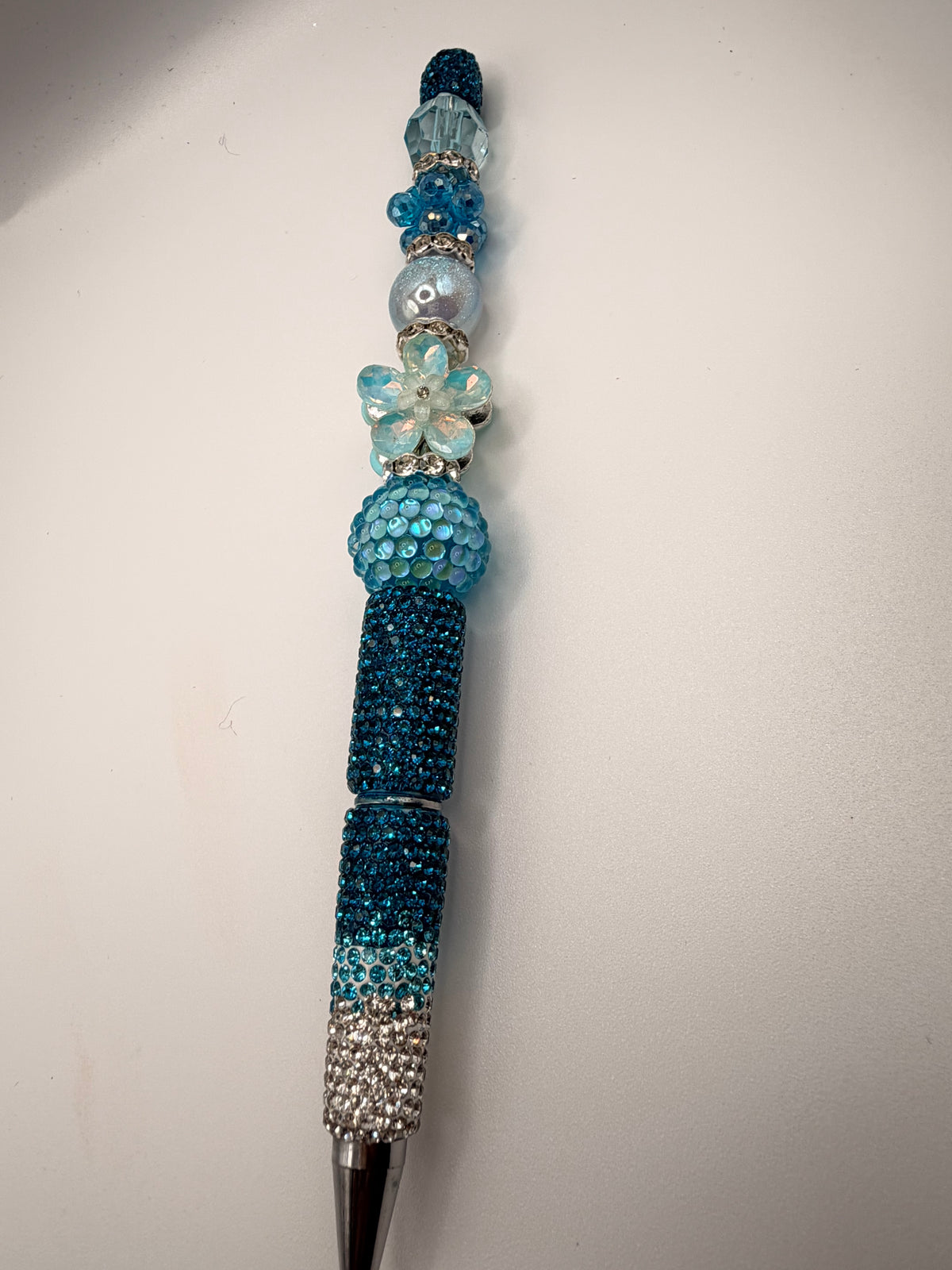 Solara Fleur Aquamarine Pearl Cascade Statement Pen