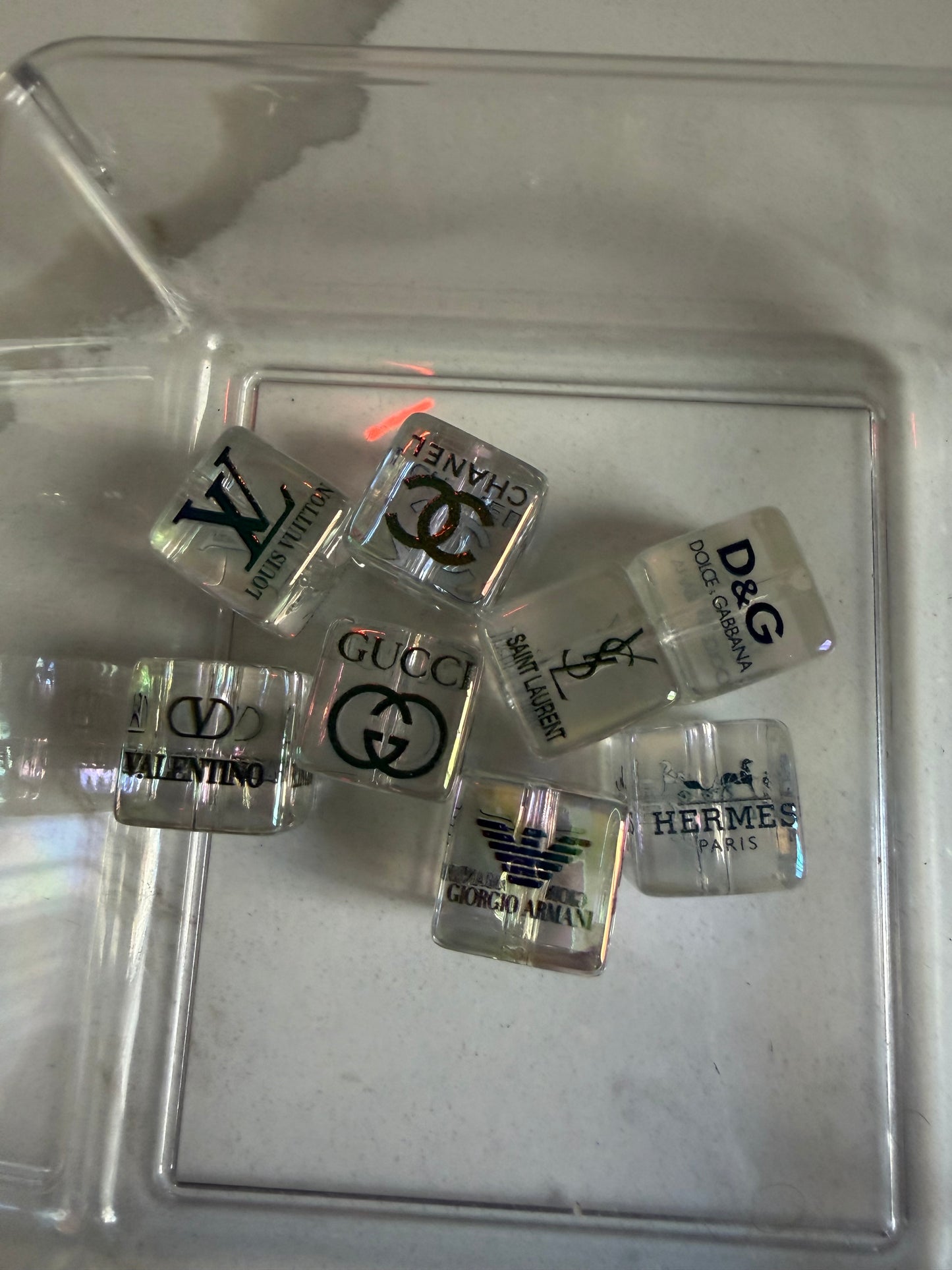 8 pc 16mm Designer Square Beads