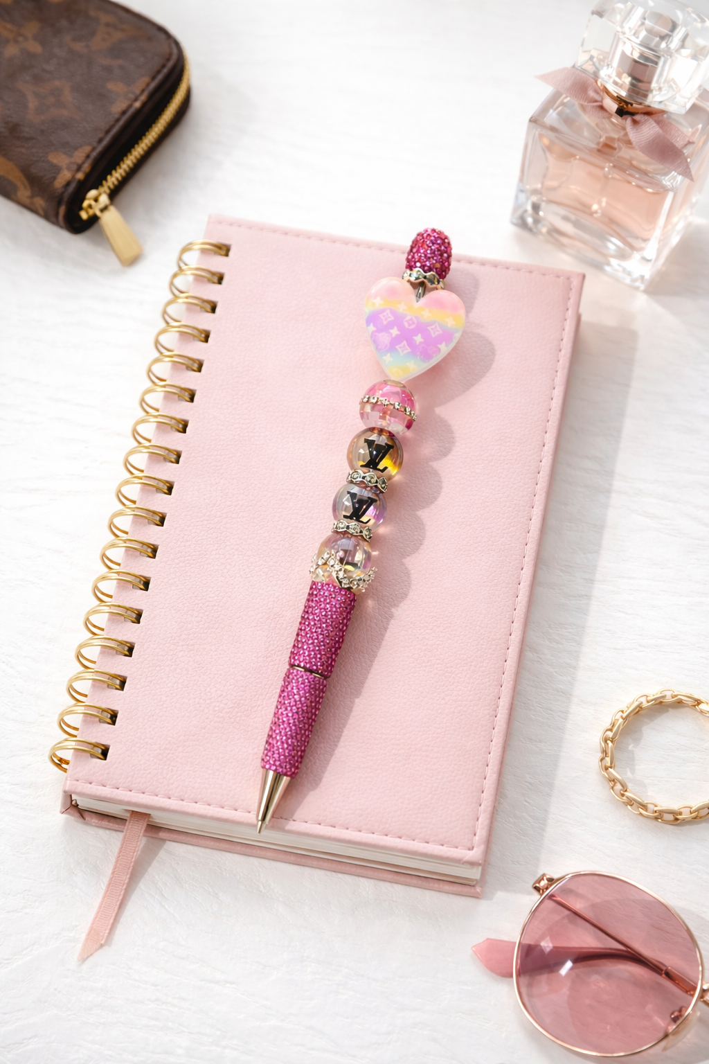 LV Blush Monogram Muse Designer Pen
