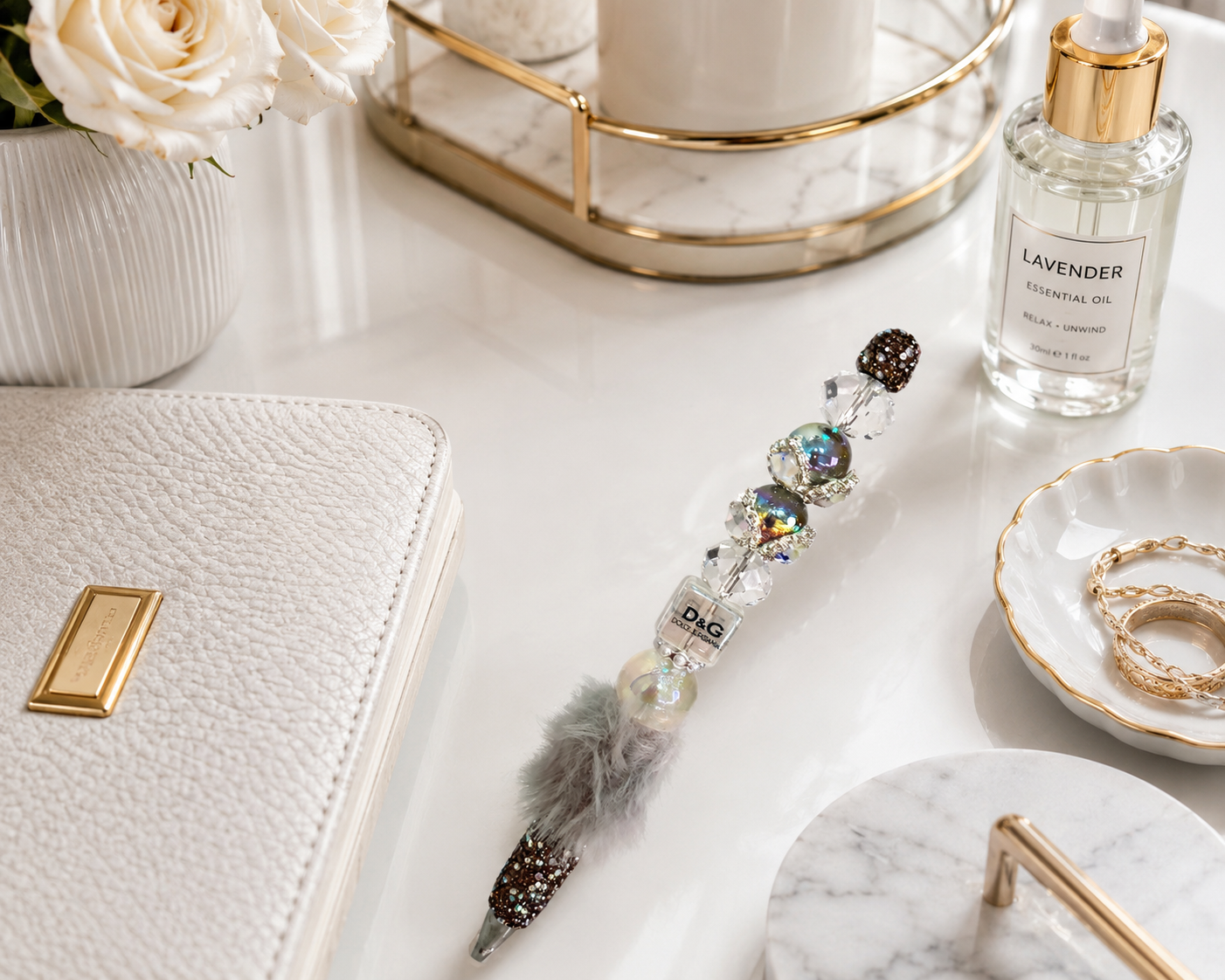D&G Frosted Luxe Fur Pen