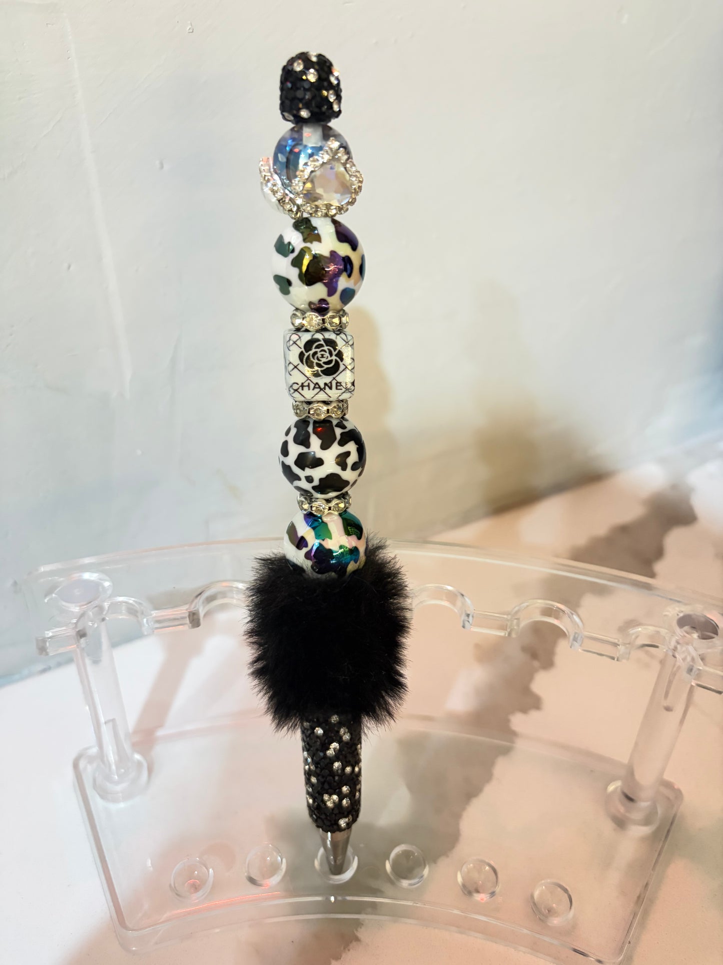 Designer Noir Luxe Fur Pen | Designer Collection & Fur-Embellished Collection