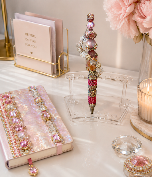Cascading Fuchsia Rhinestone Symphony Pen