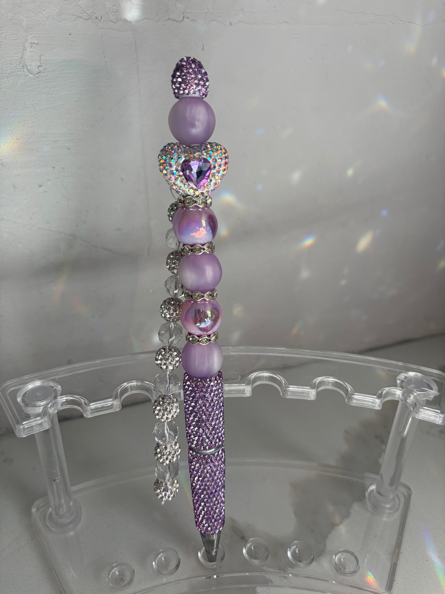 Amethyst Cascade Heart Luxe Pen