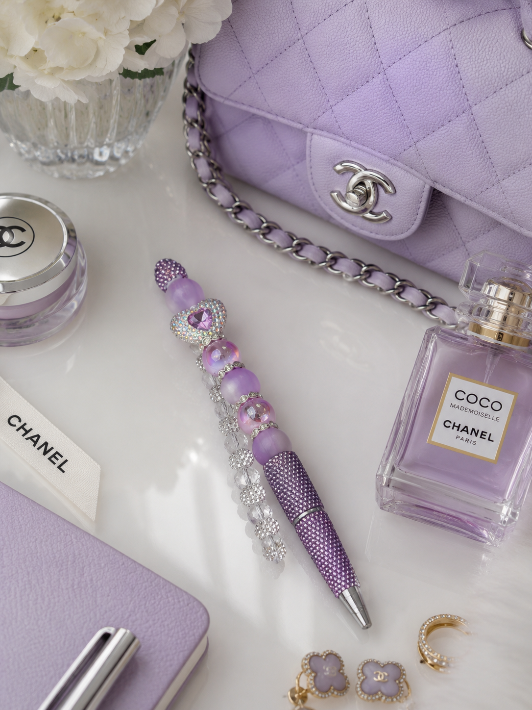 Amethyst Cascade Heart Luxe Pen