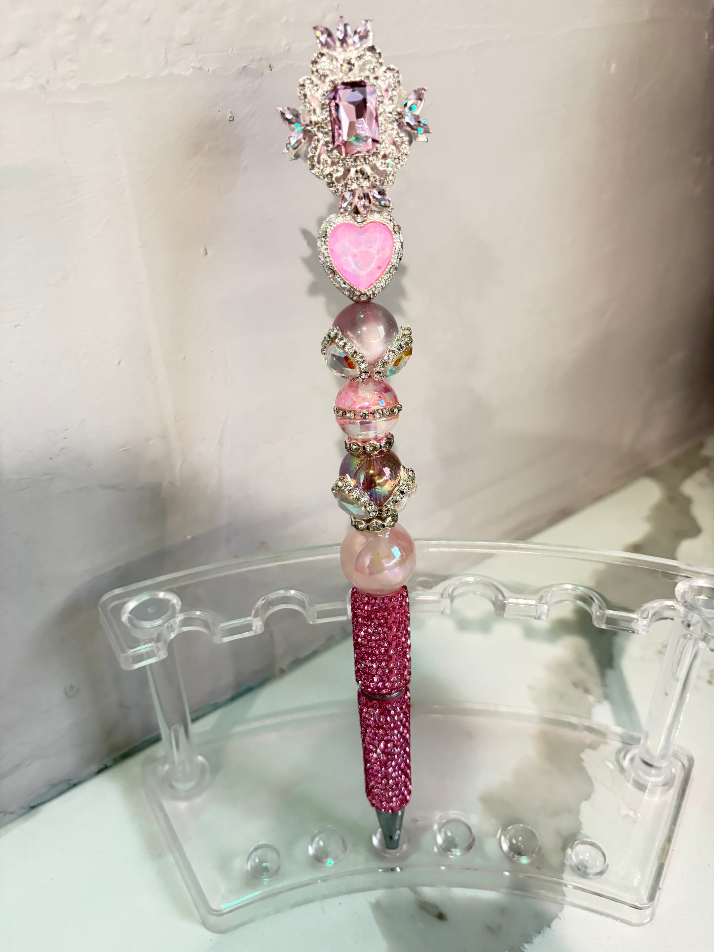 Crystal Luxe Rosé Heart Heirloom Pen