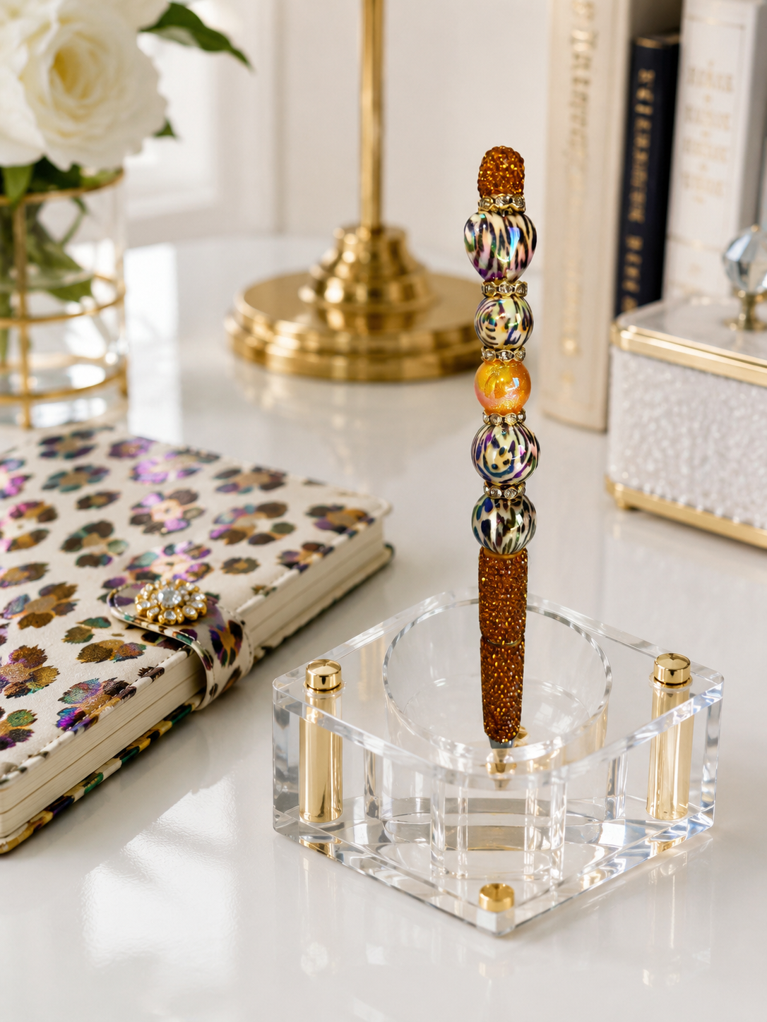 Statement Print Sunset Heart Jewel Pen