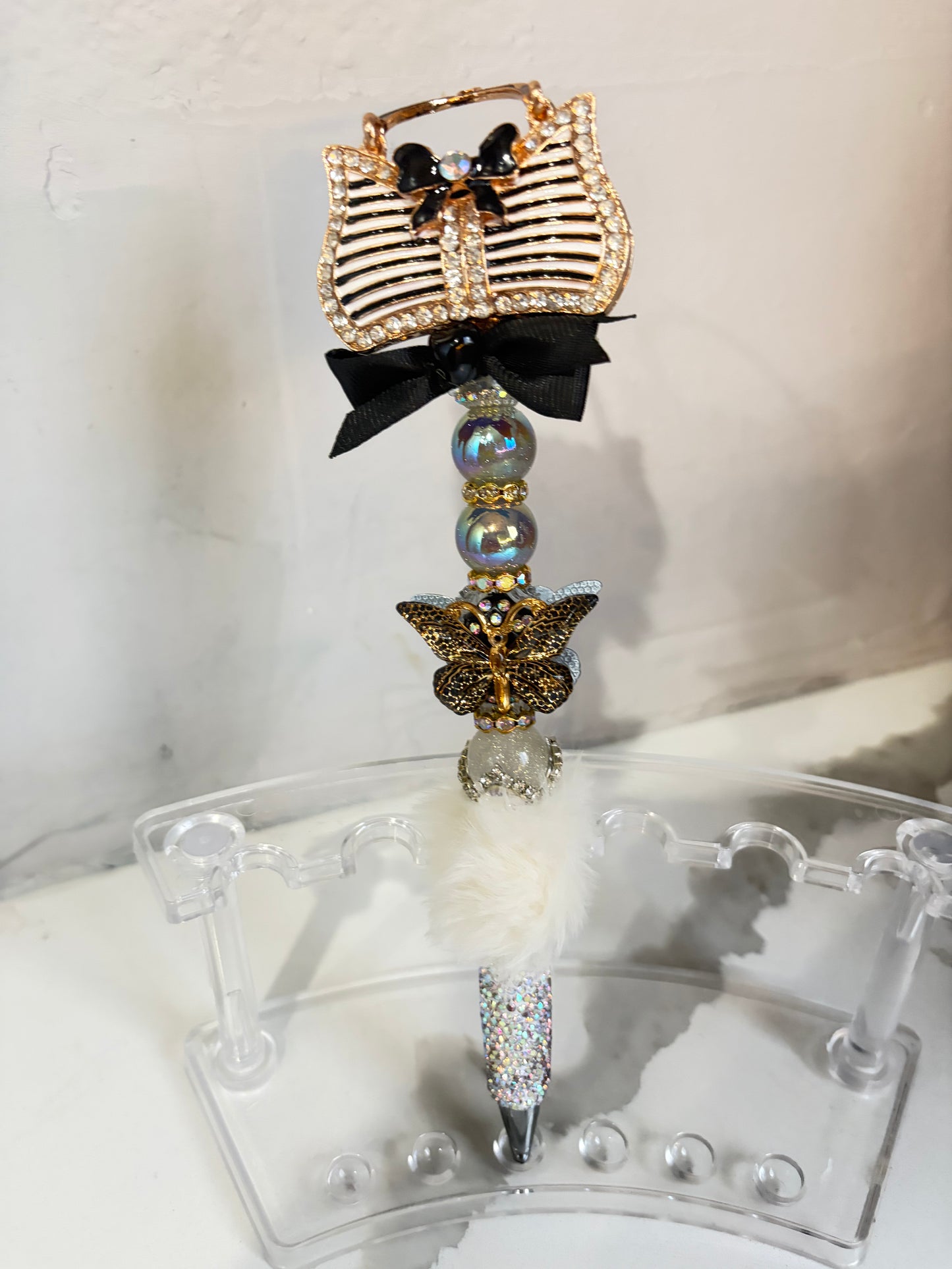 Becoming Fur Butterfly Handbag Luxe Pen