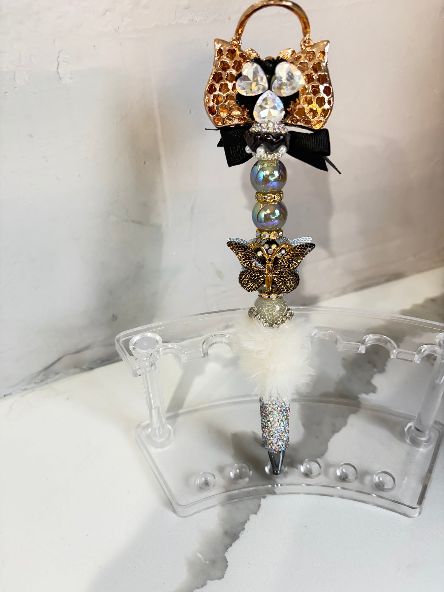 Becoming Fur Butterfly Handbag Luxe Pen