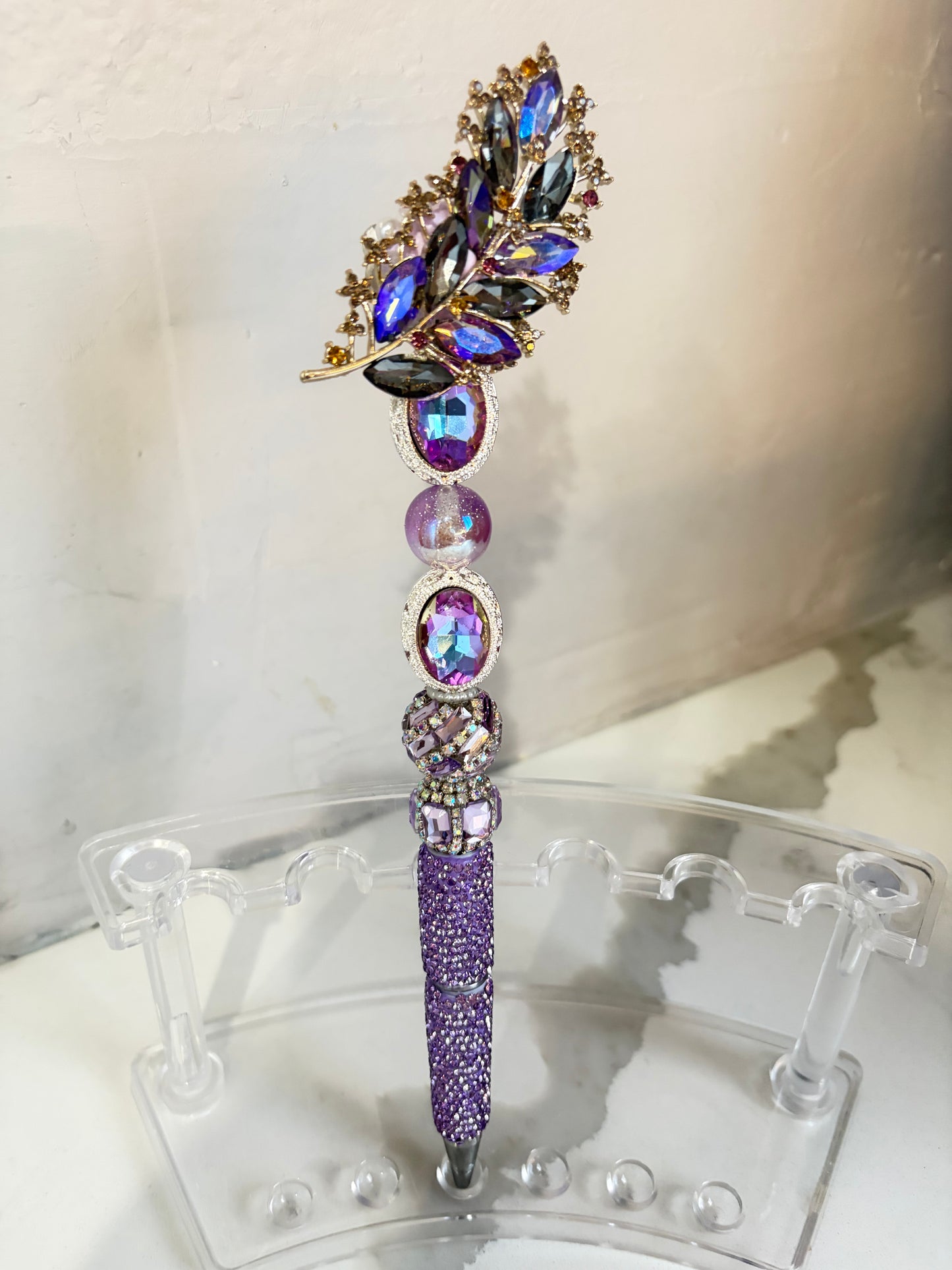 Amethyst Enchanted Leaf Luxe Pen