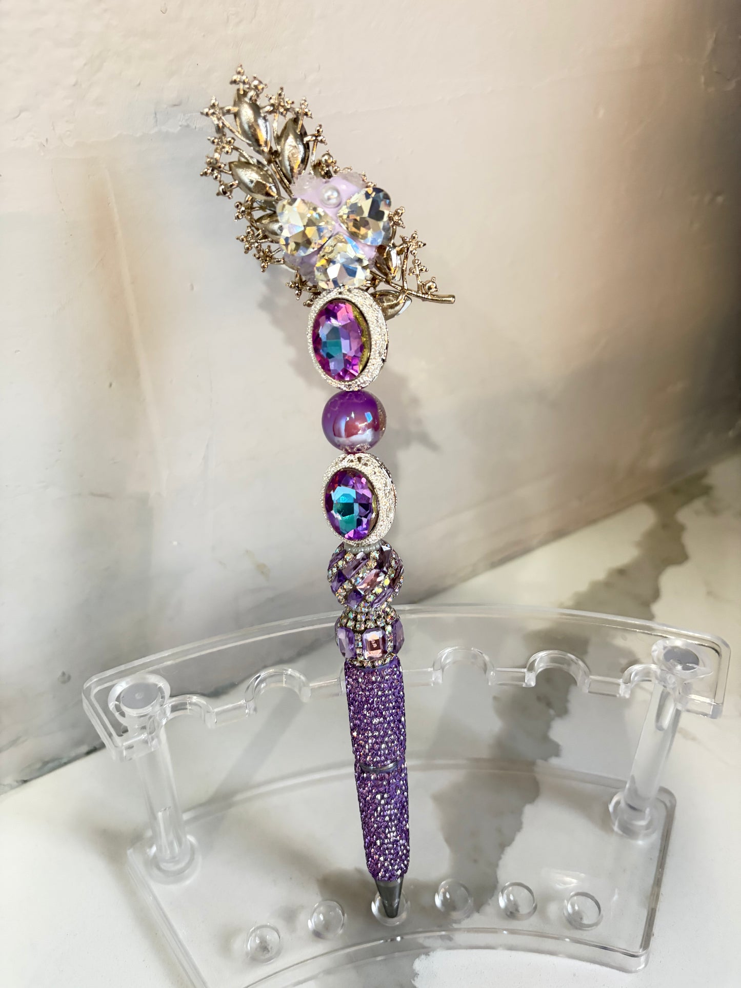 Amethyst Enchanted Leaf Luxe Pen