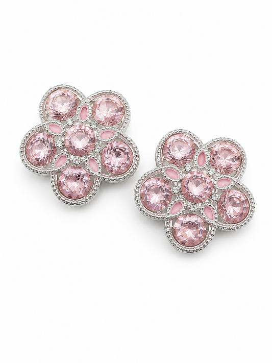 Silver Metal 5 Petal Flower 2pc