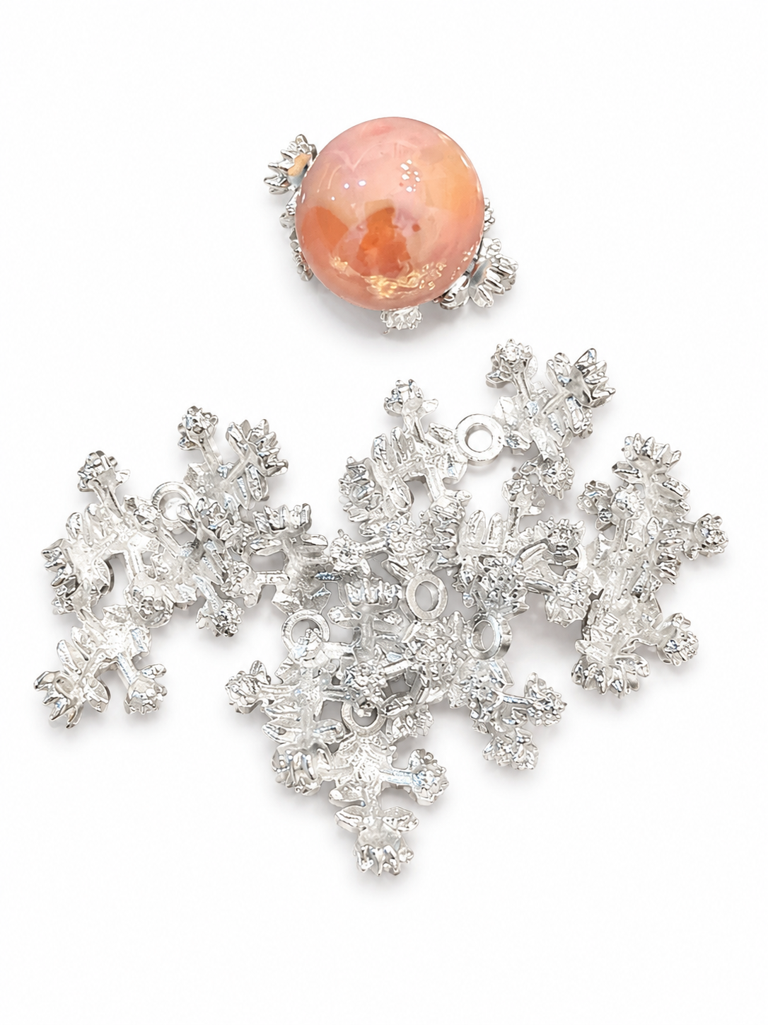 Silver Flower Bead Caps