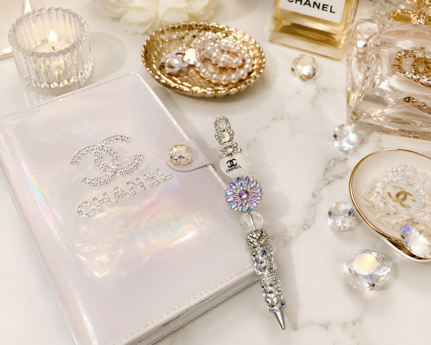 Opaline Couture Blossom Statement Pen