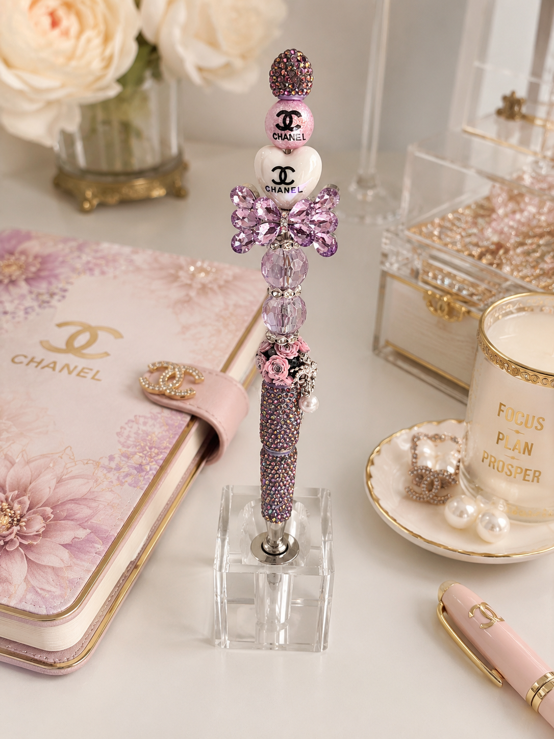 Amethyst Elegance Designer Statement Pen
