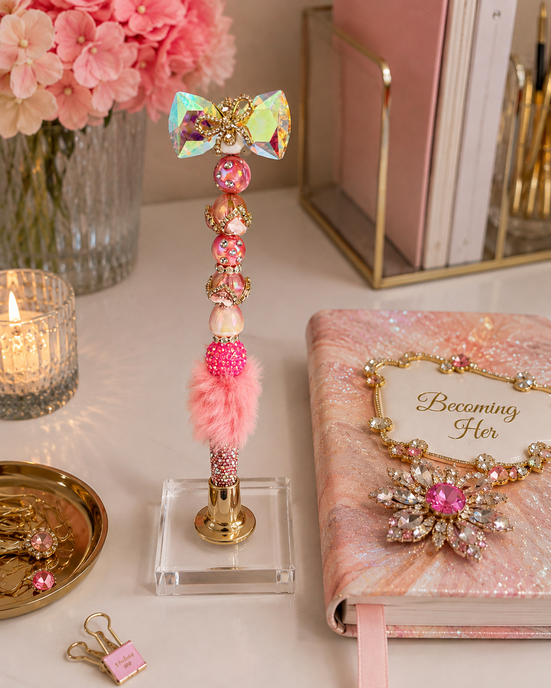 Signature Bow Fuchsia Royale Pen