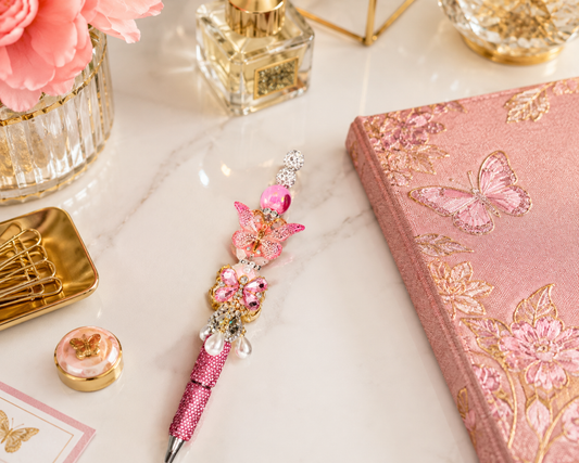 Becoming Beautifully — Diamonds & Pearls Butterfly Statement Pen