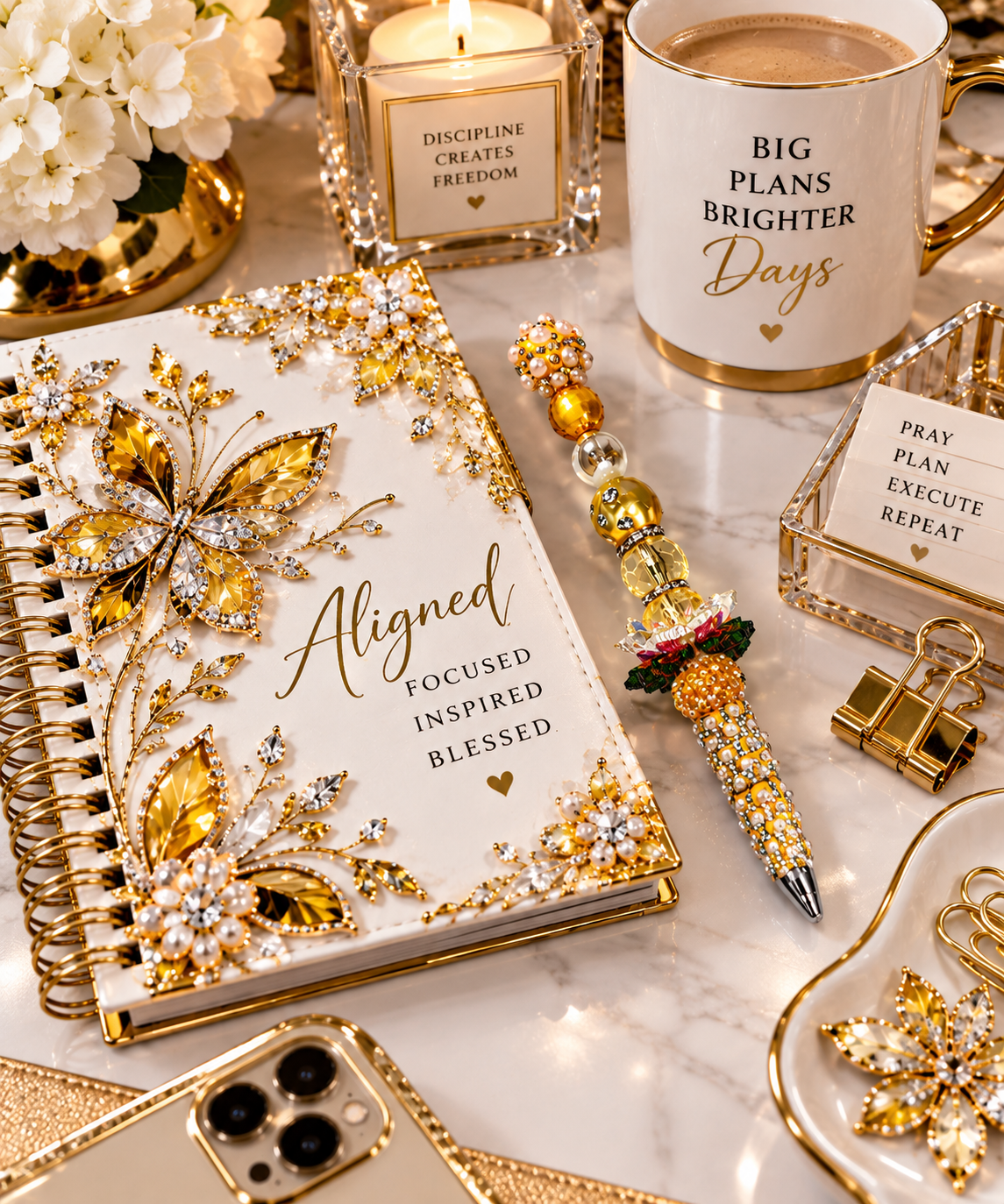 Golden Marigold Statement Pen