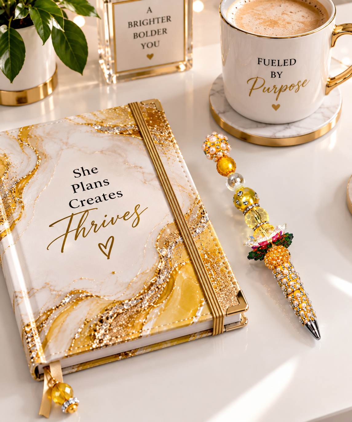 Golden Marigold Statement Pen