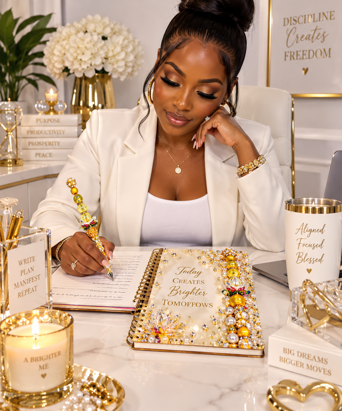 Golden Marigold Statement Pen