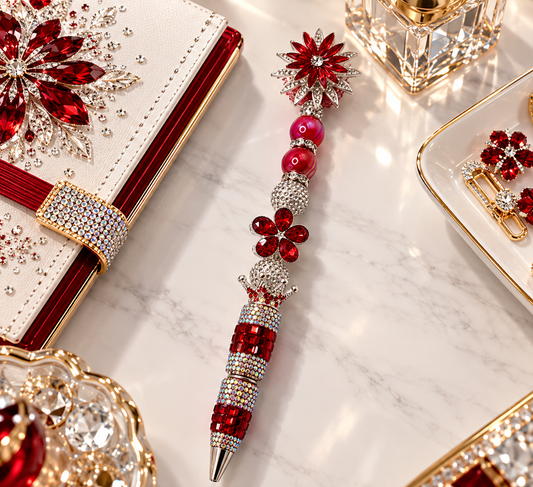Radiant Birthstone Scarlet Brilliance Statement Pen